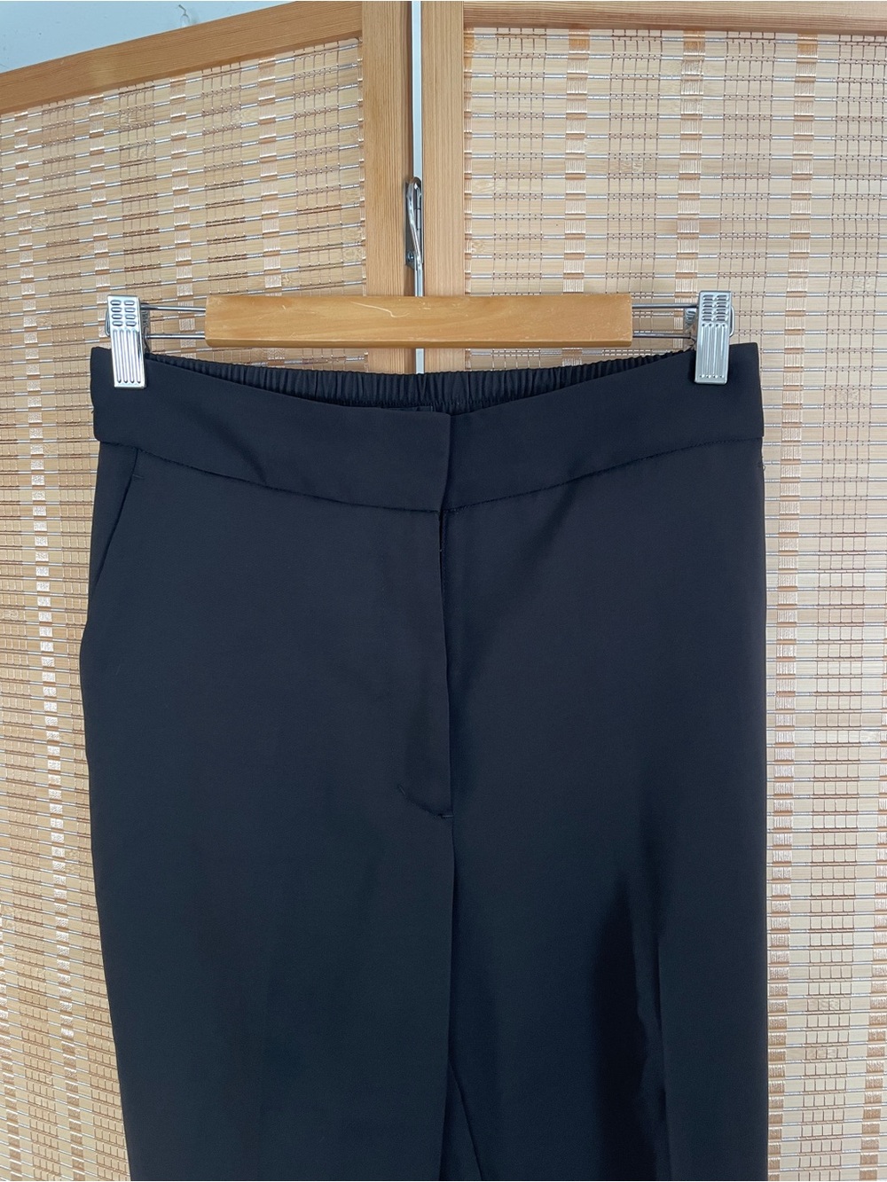 Quince Stretch Crepe Ankle Pants Black Size 8 Work Office School Minimalist - Picture 3 of 8